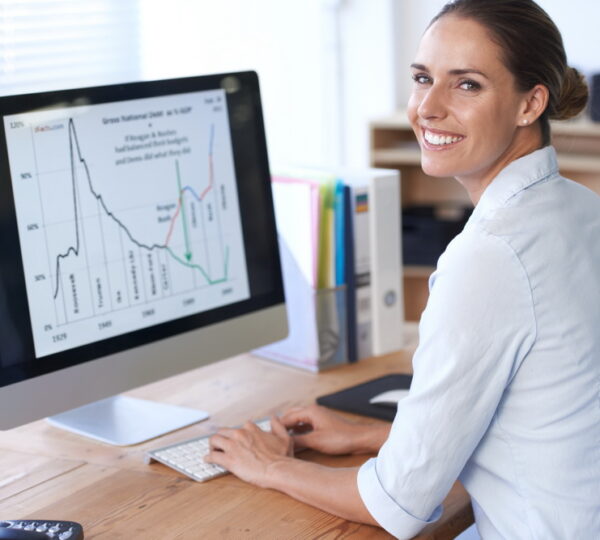 Finding business solutions online. Cropped shot of an office environment